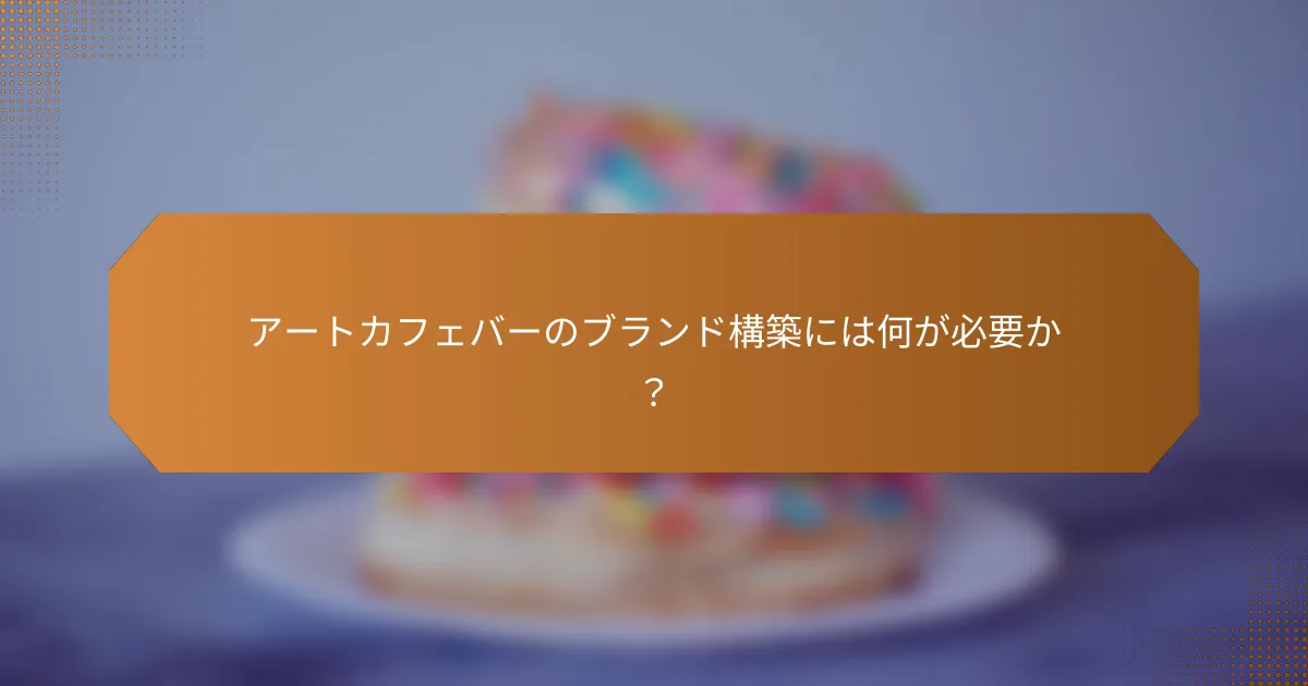 アートカフェバーのブランド構築には何が必要か?