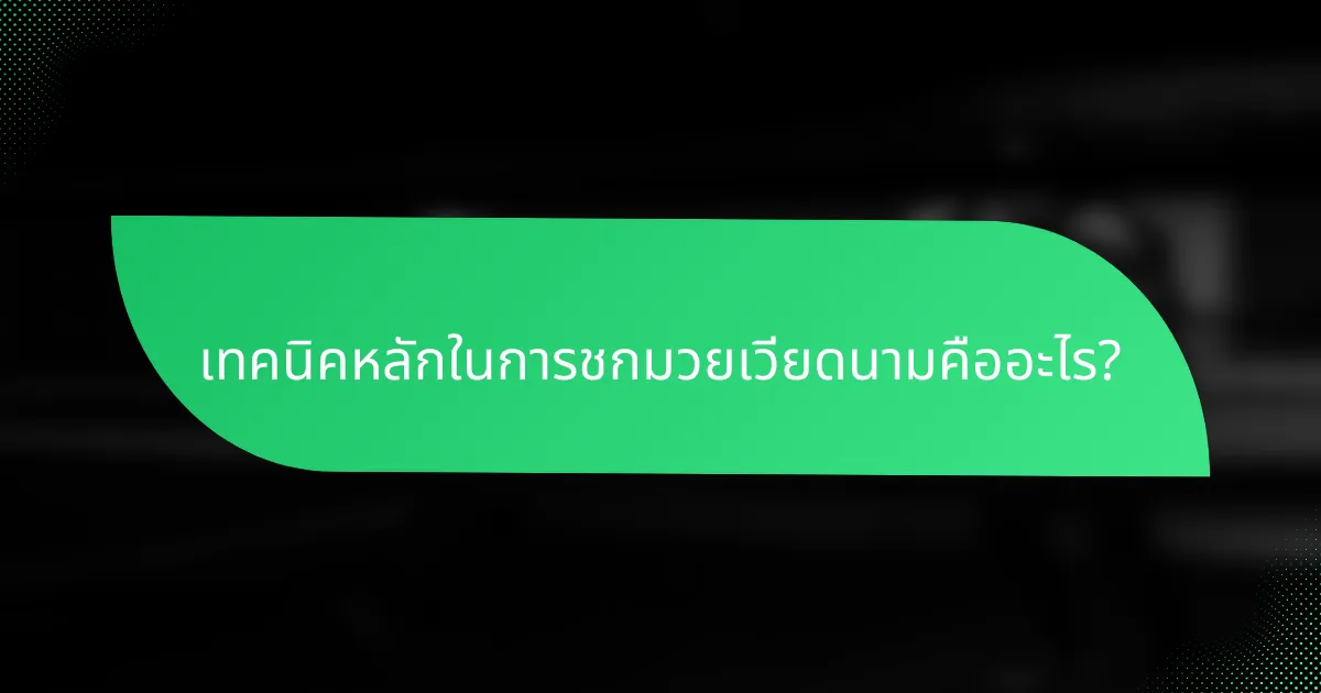 เทคนิคหลักในการชกมวยเวียดนามคืออะไร?