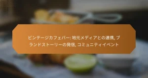 ビンテージカフェバー: 地元メディアとの連携, ブランドストーリーの発信, コミュニティイベント