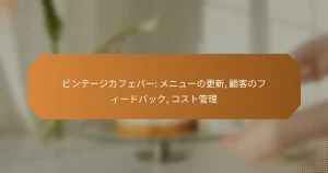 ビンテージカフェバー: メニューの更新, 顧客のフィードバック, コスト管理